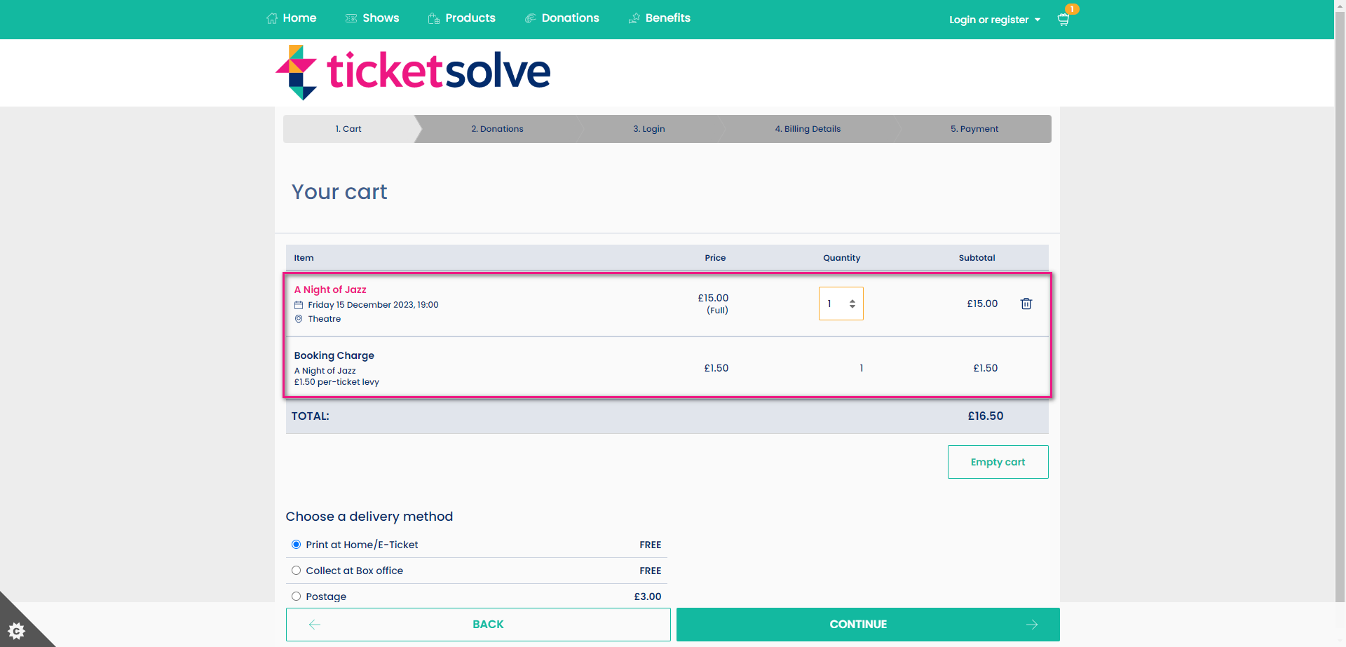 How Booking Charges and Fees display at Box Office and online