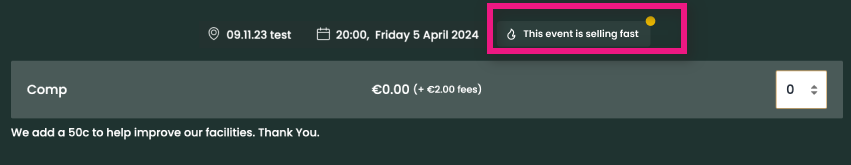 Low Availability Indicator – Ticketsolve Help Centre