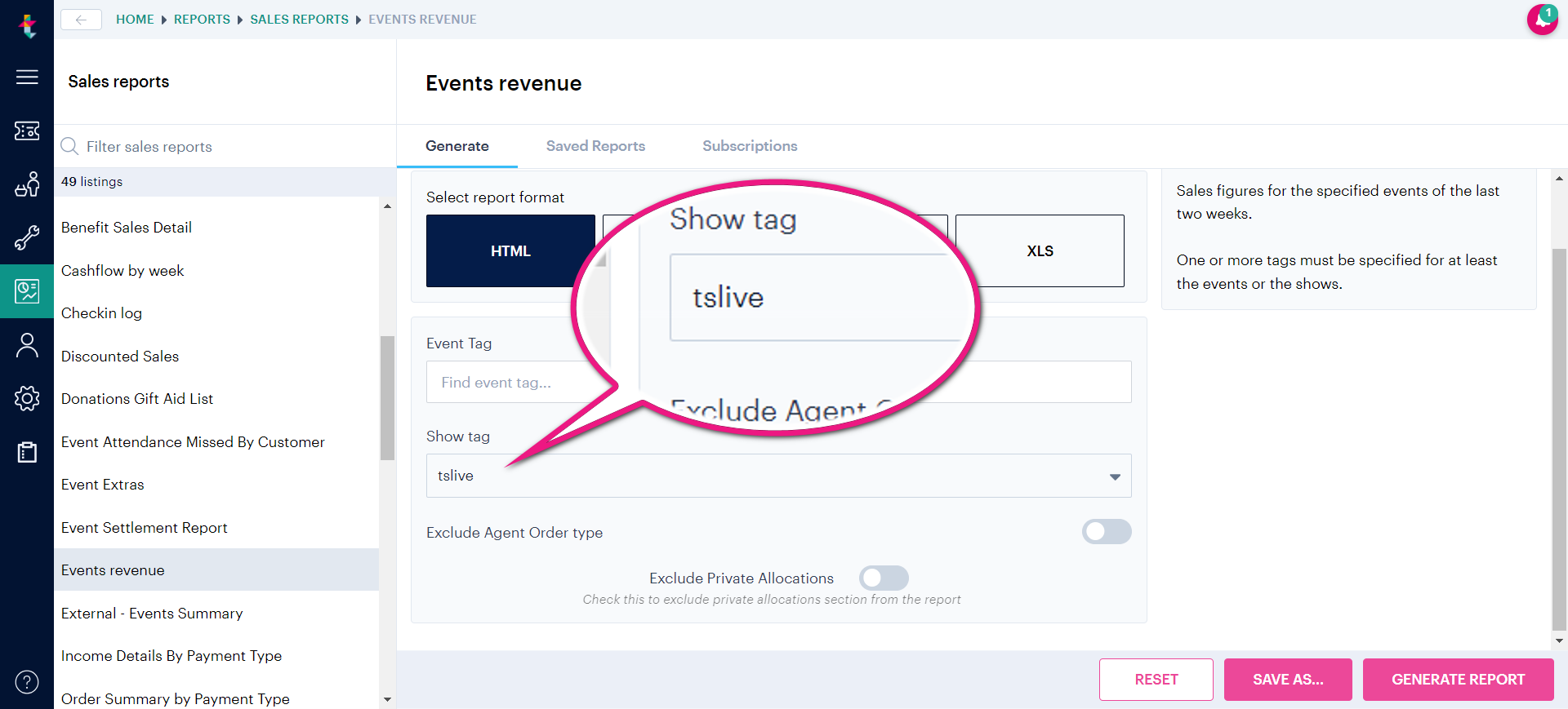 Events Rev show tag sales report.png